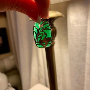 Solid 10carat and jade necklace pendant. Very intricate oriental detail. Unique